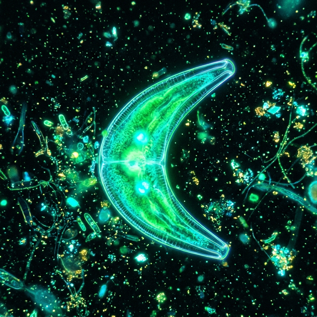 【ミクロの世界】美しい単細胞生物「ミカヅキモ」の家庭での採取と簡単観察ガイド