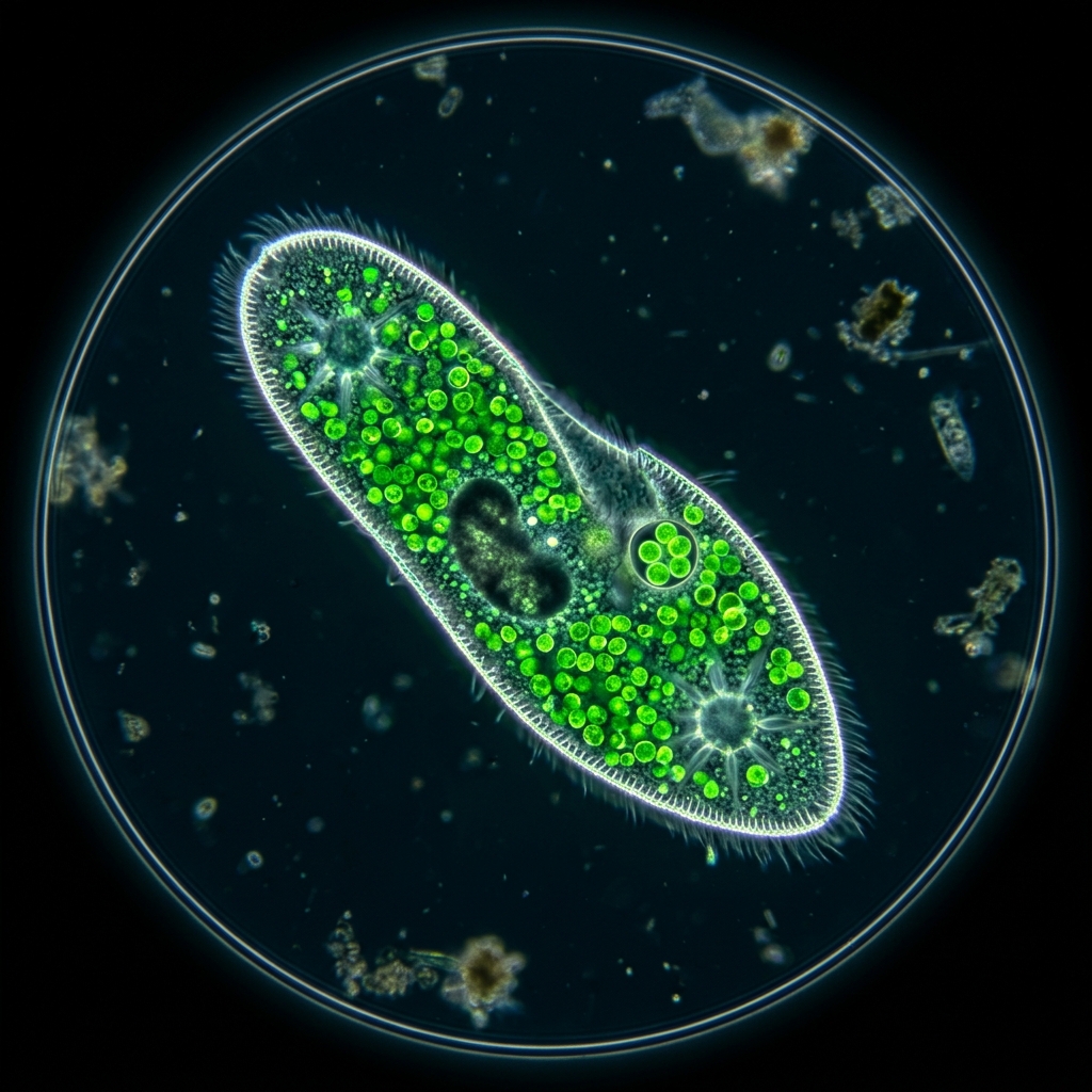 【ミクロの世界】美しい単細胞生物「ミドリゾウリムシ」の家庭での採取と簡単観察ガイド